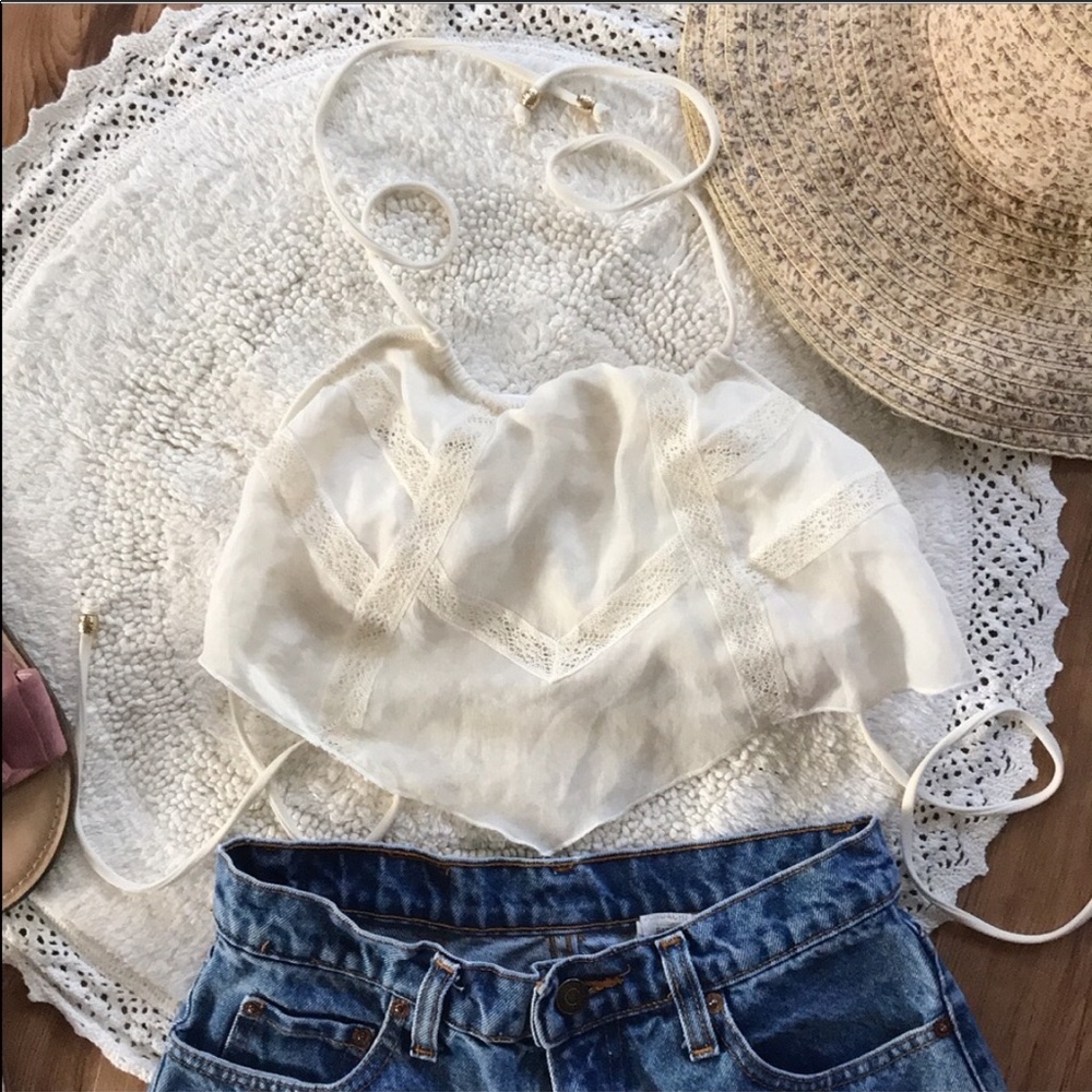 Victoria’s Secret boho crop top swim top